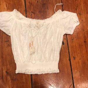 White off the shoulder free people top